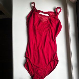 Mirella Cherry Red Leotard - Size Petite